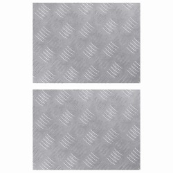Nez de marche Rectangulaire 2 pcs Argenté 40 x 30 cm Aluminium 531089531089