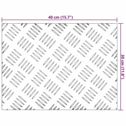 Nez de marche Rectangulaire 2 pcs Argenté 40 x 30 cm Aluminium 531089531089