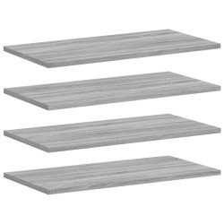 Étagères murales 4 pcs sonoma gris 60x30x1,5 cm bois ingénierie 531090531090
