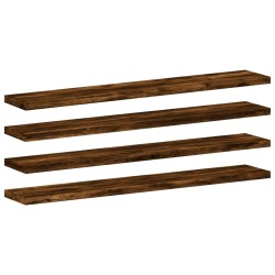 Étagères murales 4 pcs chêne fumé 60x10x1,5cm bois d'ingénierie 531091531091