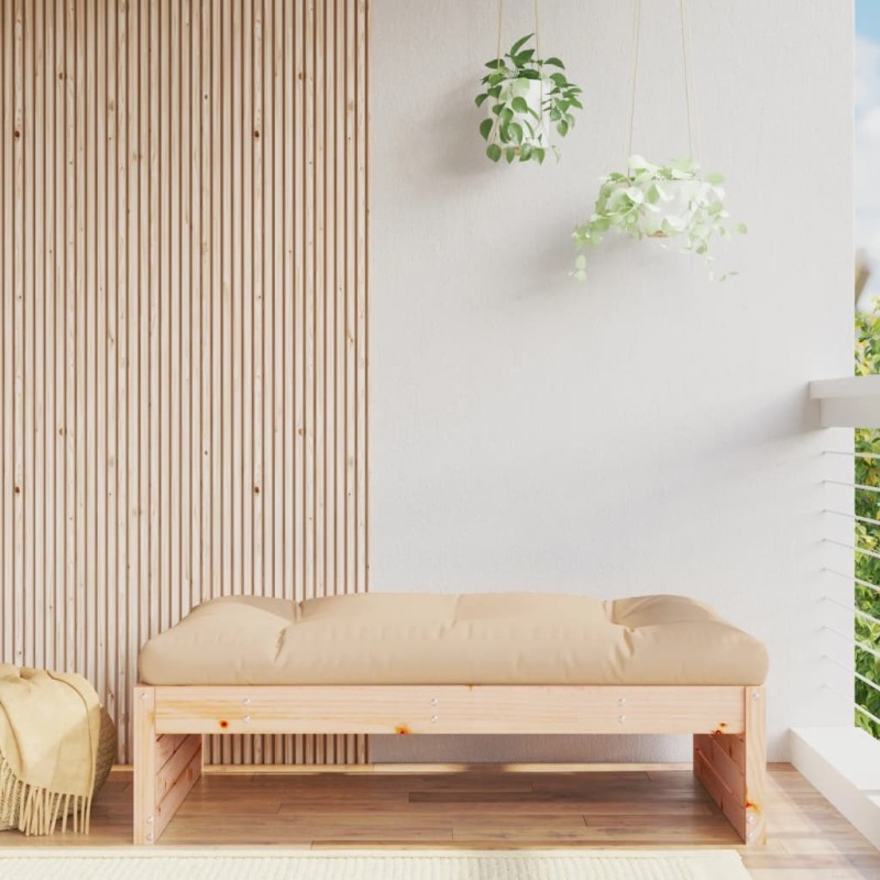 Repose-pied de jardin 120x80 cm bois de pin massif 531092531092