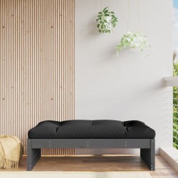 Repose-pied de jardin 120x80 cm gris bois de pin massif 531097531097