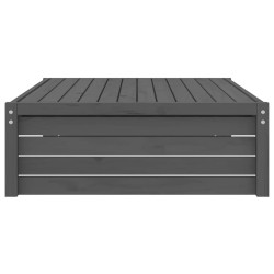 Repose-pied de jardin 120x80 cm gris bois de pin massif 531097531097