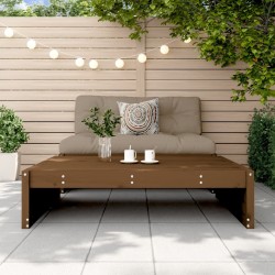 Repose-pied de jardin 120x80 cm marron miel bois de pin massif 531098531098
