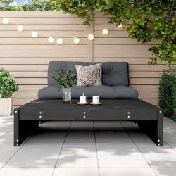 Repose-pied de jardin 120x80 cm noir bois de pin massif 531099531099