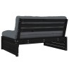 Canapé central 120x80 cm noir bois de pin massif 531100531100