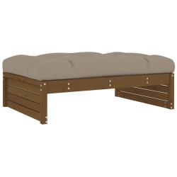 Repose-pied de jardin 120x80 cm marron miel bois de pin massif 531101531101