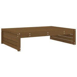 Repose-pied de jardin 120x80 cm marron miel bois de pin massif 531101531101