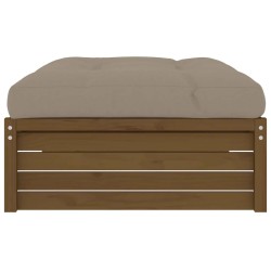 Repose-pied de jardin 120x80 cm marron miel bois de pin massif 531101531101