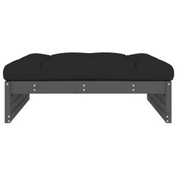 Repose-pied de jardin 120x80 cm gris bois de pin massif 531103531103