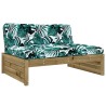 Canapé central 120x80 cm bois de pin imprégné 531105531105