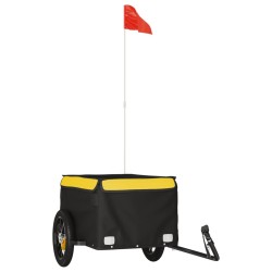 Remorque de vélo noir et jaune 30 kg fer 531106531106