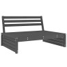 Canapé central 120x80 cm gris bois de pin massif 531115531115