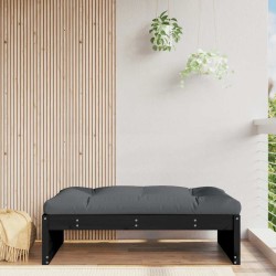 Repose-pied de jardin 120x80 cm noir bois de pin massif 531119531119