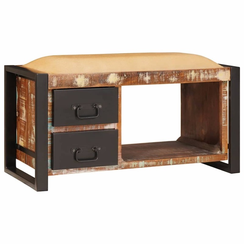 Banc de rangement Multicolore Bois massif de récupération 531120531120