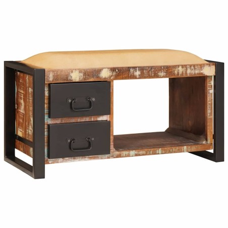 Banc de rangement Multicolore Bois massif de récupération 531120531120