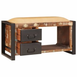 Banc de rangement Multicolore Bois massif de récupération 531120531120