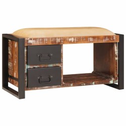 Banc de rangement Multicolore Bois massif de récupération 531120531120