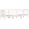 Canapé de jardin 3 places blanc bois de pin massif 531122531122