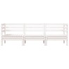 Canapé de jardin 3 places blanc bois de pin massif 531122531122