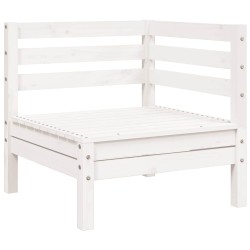 Canapé de jardin 3 places blanc bois de pin massif 531122531122