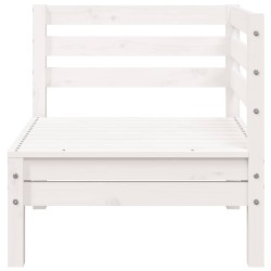 Canapé de jardin 3 places blanc bois de pin massif 531122531122