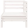 Canapé de jardin 3 places blanc bois de pin massif 531122531122