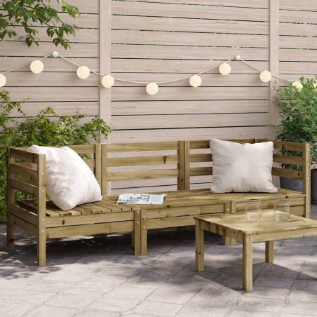 Canapé de jardin 3 places bois de pin imprégné 531128531128