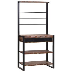 Étagère de cuisine Multicolore et noir 80 x 40 x 160 cm 531131531131