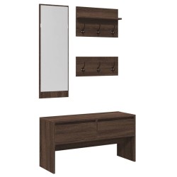 Ensemble de meubles de couloir 4 pcs chêne marron 531137531137