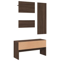 Ensemble de meubles de couloir 4 pcs chêne marron 531137531137