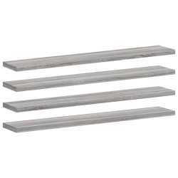 Étagères murales 4 pcs sonoma gris 60x10x1,5 cm bois ingénierie 531138531138