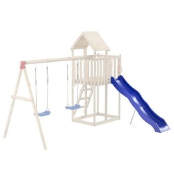 Toboggan de jeu bleu 210x40 cm polypropylène 531142531142