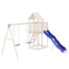 Toboggan de jeu bleu 210x40 cm polypropylène 531142531142