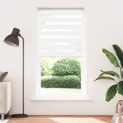Store zèbre blanc 95x230 cm largeur du tissu 90,9 cm polyester 531157531157