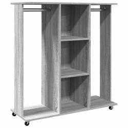 Garde-robe avec roues sonoma gris 102x38x110 cm bois ingénierie 531159531159
