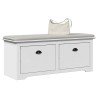 Banc de couloir BODO blanc 114x40x45 cm 531161531161