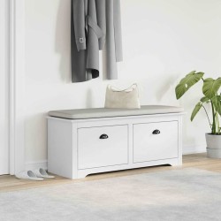 Banc de couloir BODO blanc 114x40x45 cm 531161531161