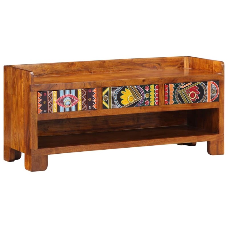 Banc à chaussures avec tiroir Marron miel 100 x 35 x 45 cm 531167531167