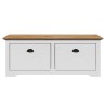 Banc de couloir BODO blanc et marron 114x40x45 cm 531177531177