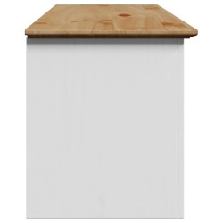 Banc de couloir BODO blanc et marron 114x40x45 cm 531177531177