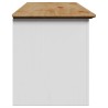 Banc de couloir BODO blanc et marron 114x40x45 cm 531177531177