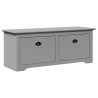 Banc de couloir BODO gris 114x40x45 cm 531178531178