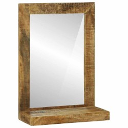 Miroir de salle de bain Marron Bois de mangue massif 531179531179
