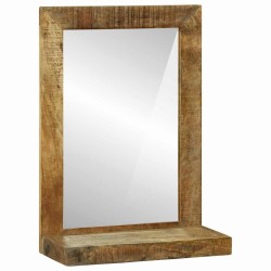 Miroir de salle de bain Marron Bois de mangue massif 531179531179