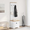 Armoire de couloir avec crochets BODO blanc marron 50x40x157 cm 531180531180