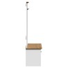 Armoire de couloir avec crochets BODO blanc marron 50x40x157 cm 531180531180