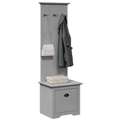 Armoire de couloir avec crochets BODO gris 50x40x157 cm 531181531181