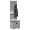 Armoire de couloir avec crochets BODO gris 50x40x157 cm 531181531181