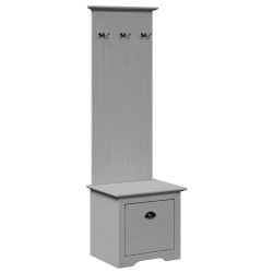 Armoire de couloir avec crochets BODO gris 50x40x157 cm 531181531181